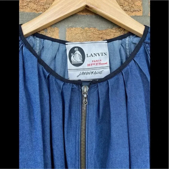 Lanvin Loves Acne-Denim jeans bomber jacket size 40france medium USA - Picture 4 of 12